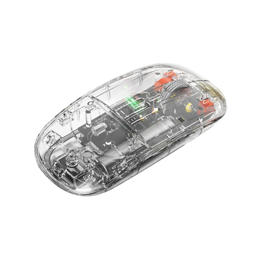 Mute Wireless Mouse 3-Mode Transparent Mouse 2.4G+Bt For Laptop/Tablet 4713745324381