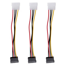 3X Power Female to Male Adapter Converter Cable, 6-Inch