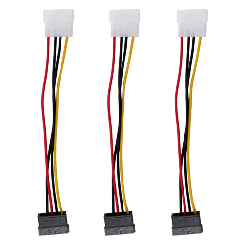 3X -Strom Buchse auf -Stecker-Adapter-Konverter-Kabel, 6-Zoll 1