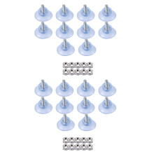 20 Stücke Gummi Starker Saug Napf Ersatz für Glas Tisch Platten mit M6 Schraube