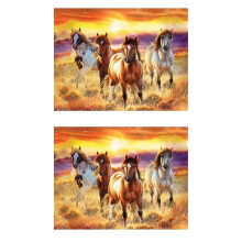 2X Carré de Forage Complet Diamant Bricolage Peinture AU Diamant Courir Le Cheval Diamant Broderie AU Point de Croix en Strass