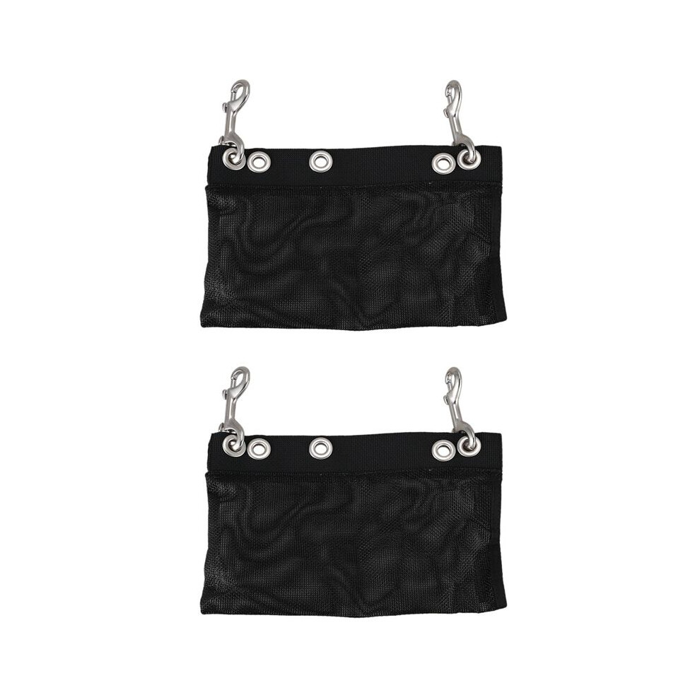 2X Scuba Diving Heavy Duty Smb Buoy Bag Mesh Pocket For Diving Marine Boat Kayak Pouch With 2 Ss Snap Hook Torribaly