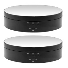 2X 360 Grad Motorisierte Rotierende Gespiegelte Anzeige Ständer Platten Spieler Vitrine für Show Schmuck Nehmen Foto Hintergrund Ständer