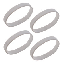 4X Fashion Silicone Rubber Elasticity Wristband Wrist Band Cuff Bracelet Bangle White
