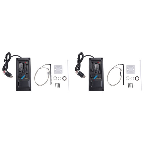 2X EQ-505 Guitar Saddle Pickup 3 Bands EQ Equalizer Left Hand Acoustic Guitar Preamp System Equalizer Piezo
