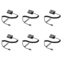 6X EL14 Dummy Coupler Battery Type-C Spring Cable for D3100 D3500 D5100 D5200 D5300 D5600 P7000 P7100 P7700 P7800