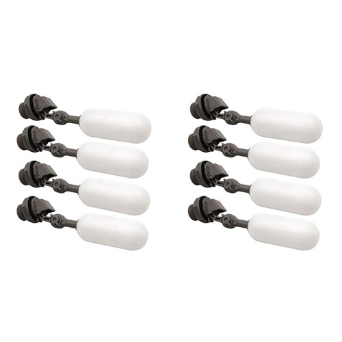 8 PACK 3/4Inch Water Float Valve with Adjustable Arm Plastic Water Filter Float  Valve for Water Tank Pool