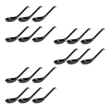 Soup Spoons,18 Pcs Japanese Style Spoons Rice Spoons Chinese Asian Soup Spoons with Long Handle for Restaurants