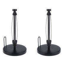 2X Paper Towel Holder Countertop, Paper Towel Stand with Ratchet System for Kitchen Bathroom Black