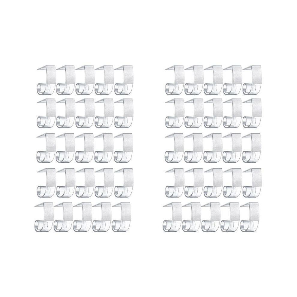 50 Pieces Table Skirting Clips Plastic Tablecloth Clips With Hook And Loop For Meeting Party Indoor Outdoor Events 4711824191961