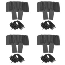 1600 Set Schwarze Preisschilder mit Schnur, GeschenkanhäNger mit Sicherheitsnadeln, Individuelle KleidungsanhäNger, Schwarze HäNgeetiketten Aus