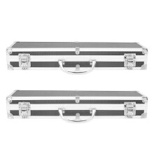 2X Aluminum Alloy Toolbox Accessories Storage Box Practical Aluminum Suitcase