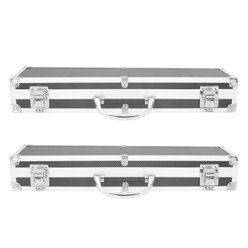 2X Aluminum Alloy Toolbox Accessories Storage Box Practical Aluminum Suitcase