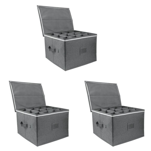 3X Wine Glass Storage Box Collapsible Goblet Storage Box 1