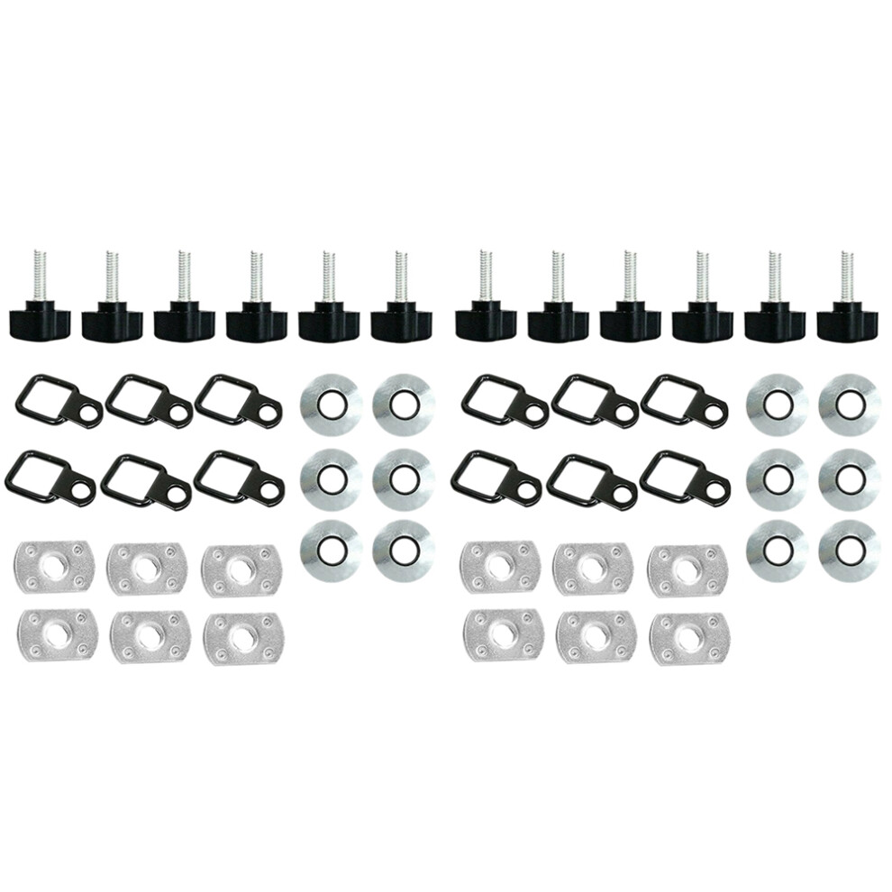 2X Hardtop Quick Removal Thumb Screw D-Rings Kit For Cj Yj Tj Jk Jku 4713476358891