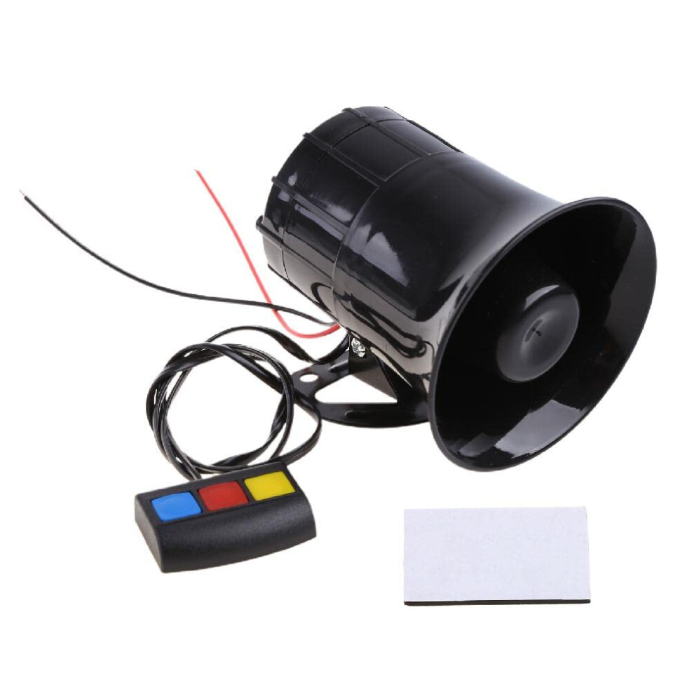 12V Truck Siren Electric Horn Speaker System With Remote Control, 3 Tone BuiltâIn Amplifier For Car And Truck 9092120942620