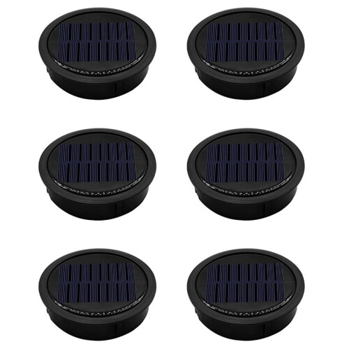 6 Pack  Solar Light Replacement Top for Outdoor Hanging Lanterns, More Powerful More  Efficient