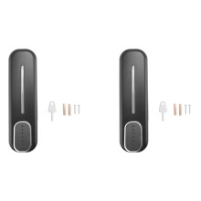2X Soap Dispenser Wall Mount, 350Ml Hand Liquid Shampoo Shower Gel Dispenser for Bathroom Kitchen Office Black