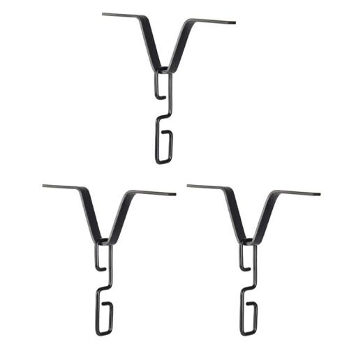 3X Rain Chain Gutter Adapter, Black V-Shaped Rain Chain Adapter with S-Shaped Hook, Rain Chain Hook