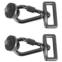 2X Camera Accessories 1/4Inch Screw Adapter + Connecting Hook for Quick Rapid Sling Strap Shoulder Neck Belt