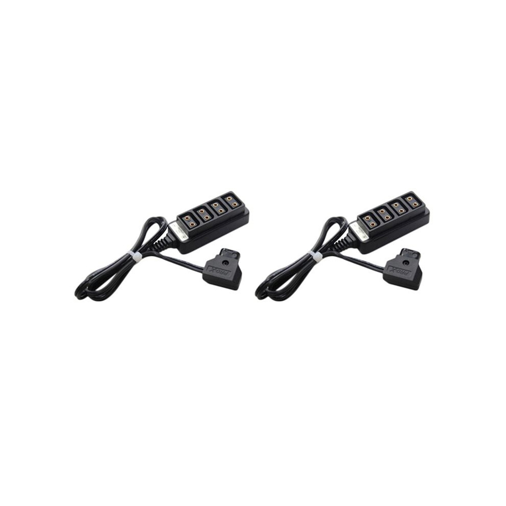2X D-Tap Male To 4-Port P-Tap Female Camera Power Supply Distributor Dtap Fourway Splitter 4713816354057