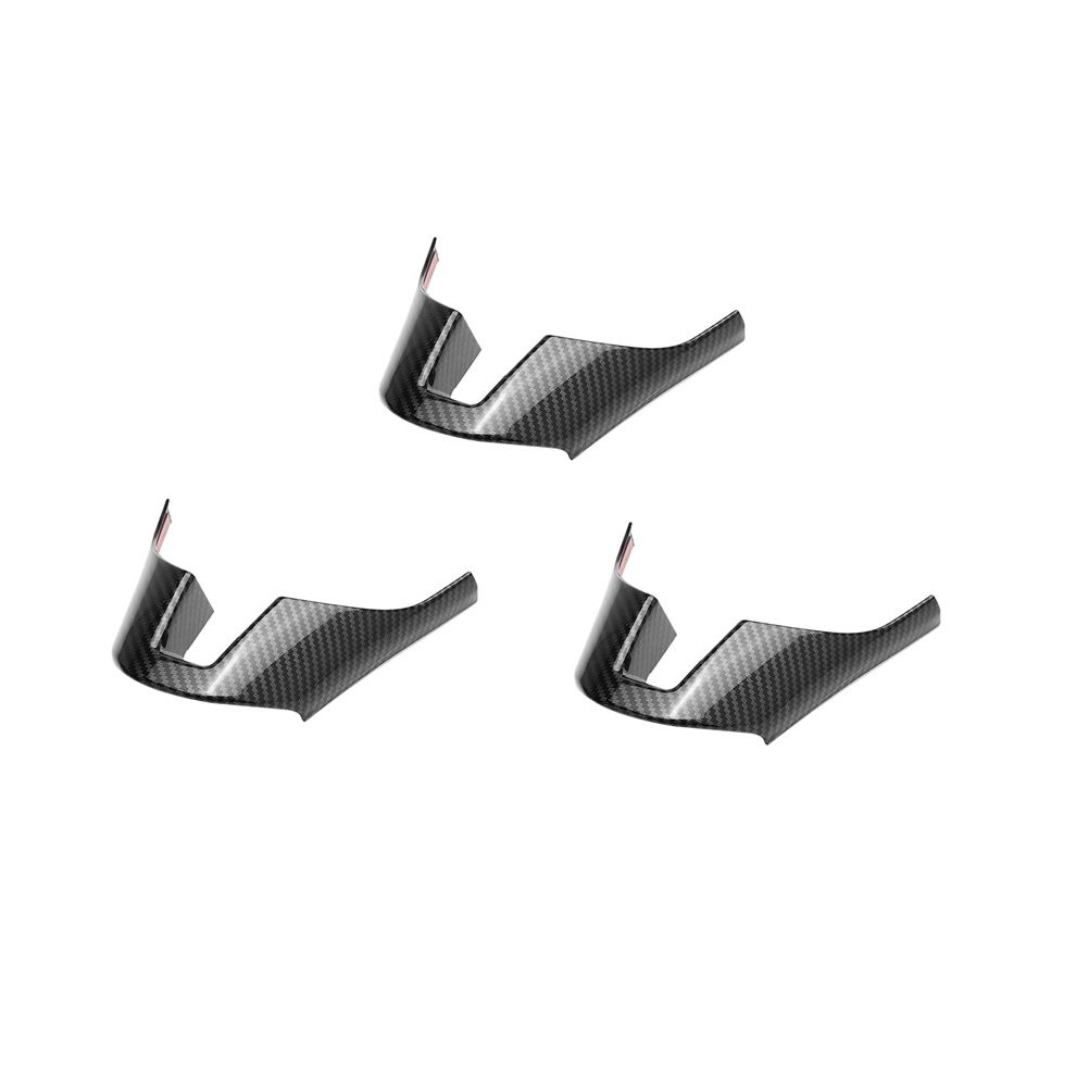 3X Carbon Fiber Steering Wheel Decorative Frame Panel Cover Trim For 3 Axela 2014 2015 2016 6031323006312