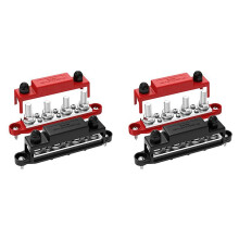 4x 250A 12V Bus Bar Battery Power Distribution Block Car Audio 12 Volt Busbar 4 X 3/8 Pouces Posts 6 X 8 Vis