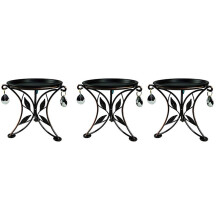 3X Plante en Pot en MéTal de Support D'Usine de Comptoir , Parenthèse ExtéRieure D'IntéRieur de Support de Pot de Fleur Décoratif