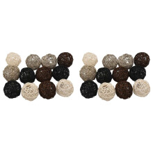 24-Pack Large Rattan Balls - Decorative Balls for Bowls, Vase Filler, Coffee Table Decor, Wedding Party Decoration