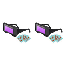 2X Solar Auto Darkening LCD Welding Helmet Glasses Mask Goggles Eyes Protector Cap Goggles Machine Soldering Mask