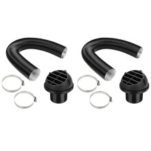 2set 75mm Heater Duct Hose Pipe Air Duct Air Vent Outlet Hose Clip for Webasto Eberspach Crude Oil-Parking Heater