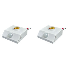 2X E27 LED Bulb Light Holder PIR Human Body Infrared Sensor Lamp Holder 220V with Regulate