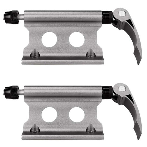 2X Bicycle Fork Mount Bike Block Fork Mount Front Wheel Fork Fixing Holder Cycling Fork Rack Accessories,Titanium 1