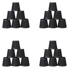 Clip aan Lampenkappen Kaars Kroonluchter Lampenkappen voor Plafond Hanglamp Tafellamp Vloerlamp 24 Stuks Zwart