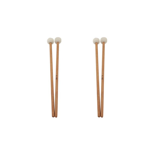 2 Pair  Mallets Drumsticks Drum Sticks with Wood Handle for Percussion Instrument Accessories