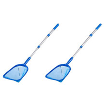 2X Pool Skimmer Pool Net with 3 Section Pole,Pool Skimmer Net with Fine Mesh Net,Telescopic Pole,Ultra-Fine Pool Skimmer