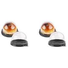 Paquet de 100 Contenants à Cupcakes Boîte à Gâteau En Plastique Transparent avec Couvercles En Dôme pour Muffin Gâteau de Lune Dessert Fromage