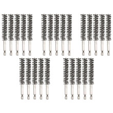 25X Edelstahl Bohrer Bürste Draht Bürste für Bohrer Maschine Reinigungs Draht Bürste Edelstahl Bürste mit Sechskantschaft Griff