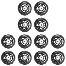 12 Pack Inline Skate RäDer Drinnen und DraußEn Roller Klingen Ersatz Rad mit Lagern 70Mm, Schwarz