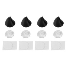 2X Motorcycle Helmet Corner Horn Decoration Accessories Resilient Suction Cup Soft Horn Decoration Headwear, Black