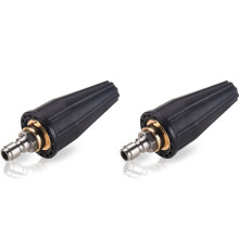 2X Turbomunstycke för HöGtryckstvätt, Roterande HöGtryckstvättmunstycke med 1/4 Tum Quick Connect 2000 PSI, Munstycke 2,5