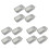 12Pcs Aluminum Alloy Loaf Tin Rectangular Non-Stick Bread Mould Bread Loaf Pans Baking Tools Kitchen Dining Bar Supplies 1