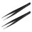 2X Pinza de Metal Punta Recta Afilada - Negro 1