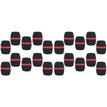 20 Pezzi Microfono Portatile Da Palco Antivento Schiuma Mic Cover Karaoke Nero