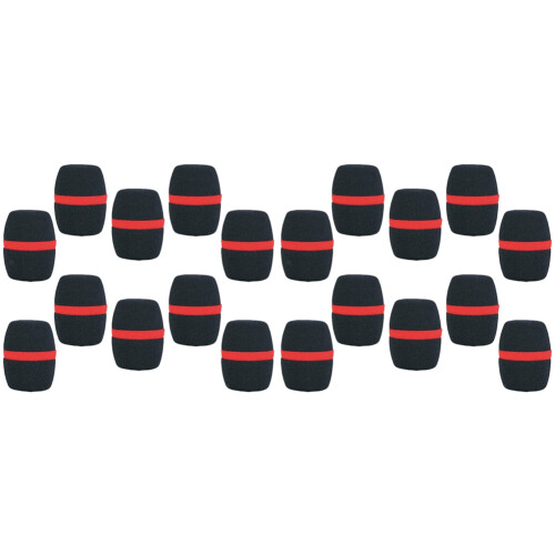 20 Pcs Handheld Stage Microphone Windscreen Foam Mic Cover Karaoke Black