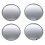 4 Pcs Round Stick- Convex Blind Spot Mirror Set 1