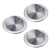 3X Stainless Steel Garbage Flap Lid Trash Bin Cover Flush Built-in Balance Swing Flap Garbage Lid for Kitchen Counter