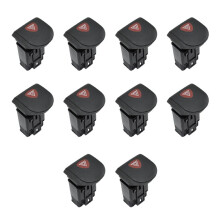 10X Botón de Interruptor de Luz de Emergencia de Advertencia de Peligro para Kangoo 1997-2018 7700308821