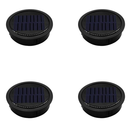 4 Pack  Solar Light Replacement Top for Outdoor Hanging Lanterns, More Powerful More  Efficient