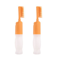 2X Haar FäRbe Kamm Haar FäRbe Bürste mit Flasche DIY Kämmen Salon FäRben Back öl Bürste Haar FäRbe Mittel